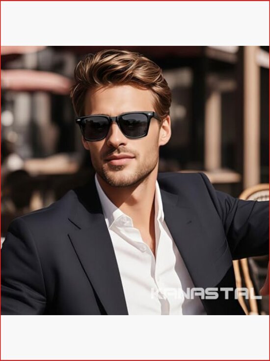 Square Polarized Sunglasses UV400 Acetate Retro Trendy main image 4